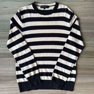 Rag & Bone Striped Cotton Cashmere Blend Crewneck Sweater Size Small